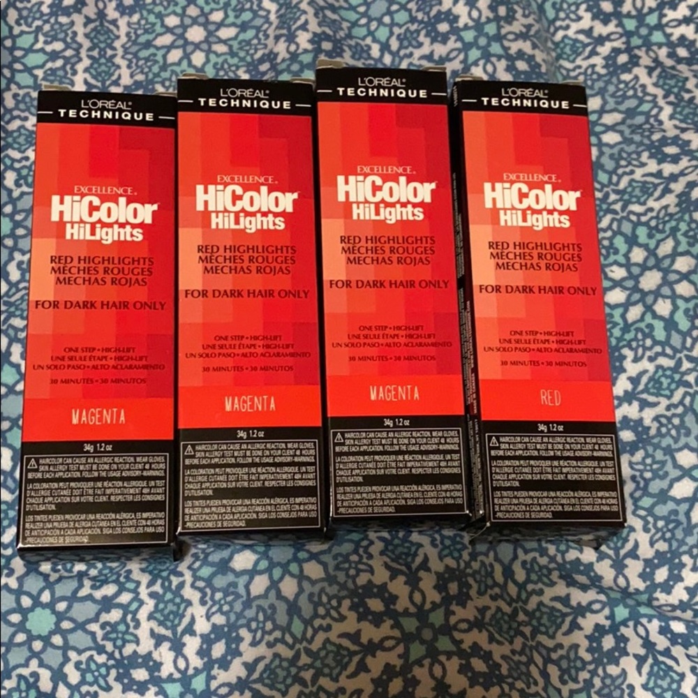 L’Oréal HiColor HiLights Shades Magenta(3) Red(1)
